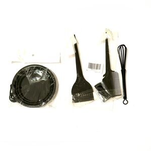 “New” Black Hair Dye Kit with Bowl, Brush, Comb, and Whisk